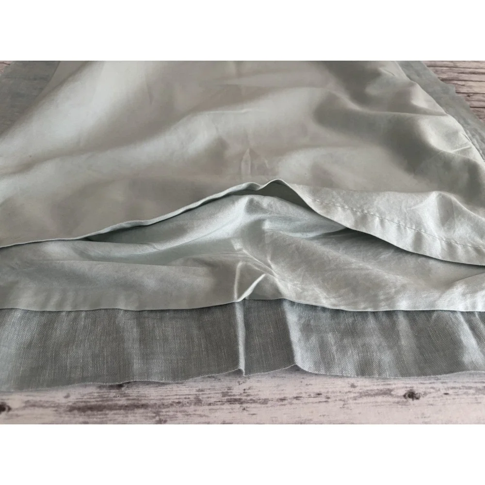Pottery Barn ONE Pillow Sham Standard Light Blue Stripe Linen Cotton 26x20